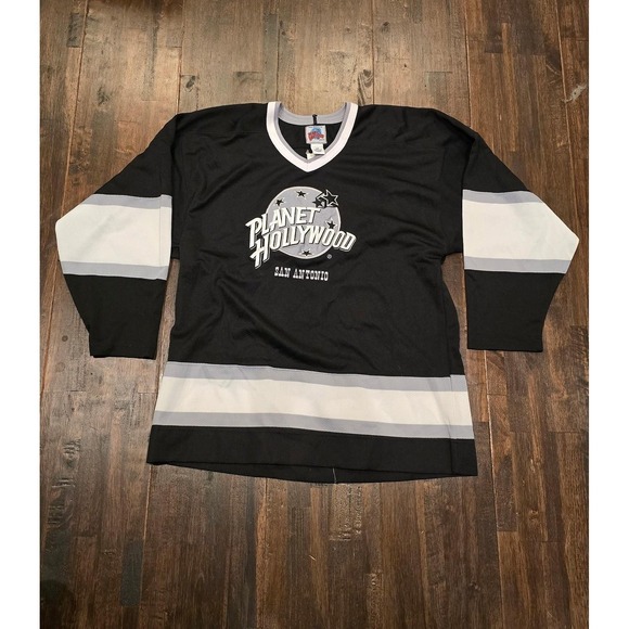 planet hollywood Other - New Vintage 90s Planet Hollywood Hockey Jersey Mens M San Antonio Embroidered‎